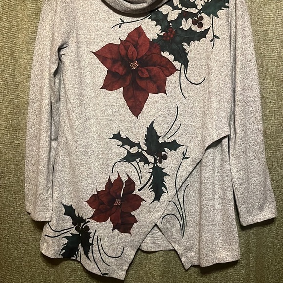 NWT Indigo Soul long sleeve tunic floral print size M - Picture 3 of 5